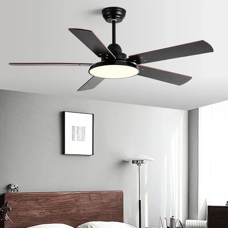 42/52/56Inch 5-leaf wooden fan pendant light DC 32w Moter Ceiling Fan Light With Remote Control Adjustable Wind Speed 110V 220V