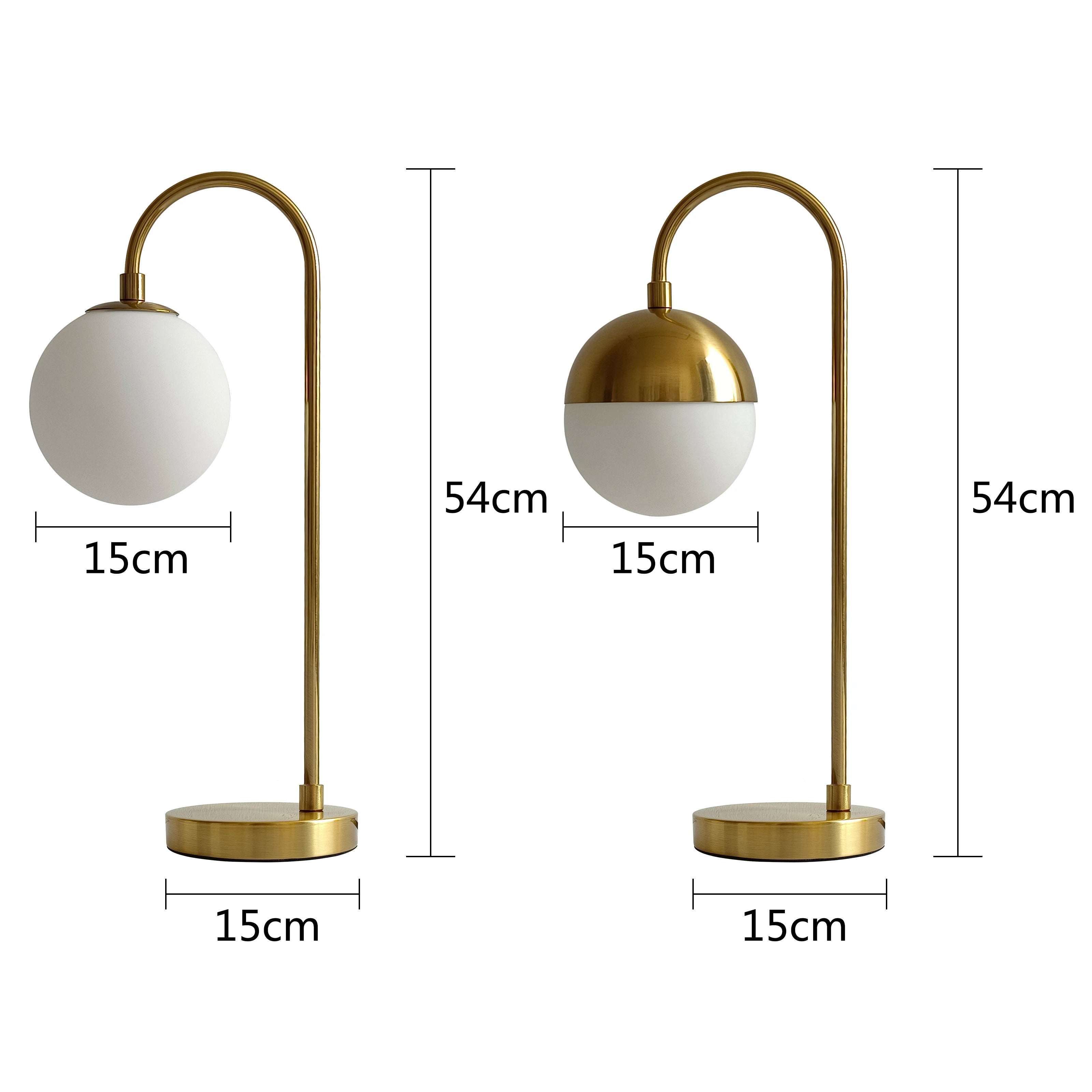 Modern Brass Table Lamp Minimalist bedroom bedside desk lamp Living Room Hotel Decor Lighting Fixtures