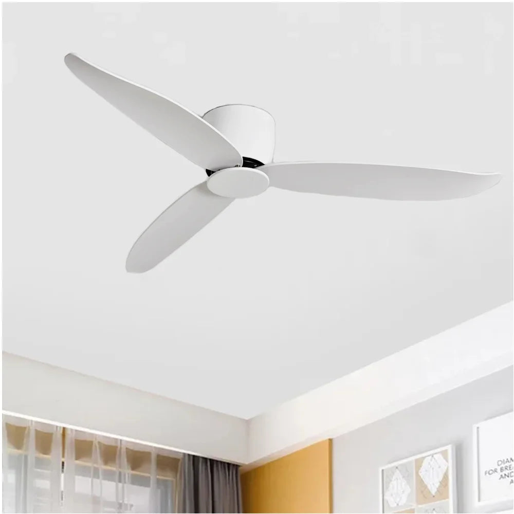 Ceiling Fan DC Motor 6 Speeds  36 42 52 Inch Remote Control Timing Fans 18CM Low Floor Loft Remote Control Fan No Lights