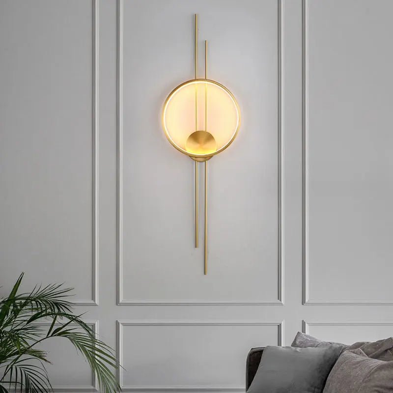 Minimalist postmodern wall lamp creative personality living room bedroom bedside Nordic modern minimalist long aisle lamp