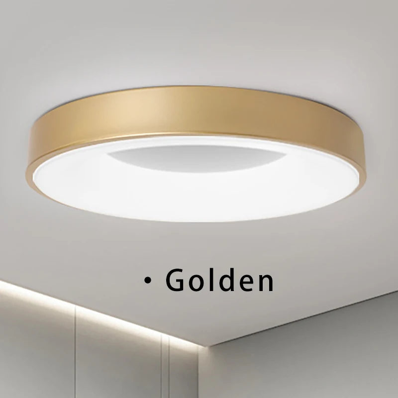 LED Ceiling Light Nordic Macaron Circular 110V-260V Dimmable Bedroom Corridor Study Balcony Children's Room Home Light