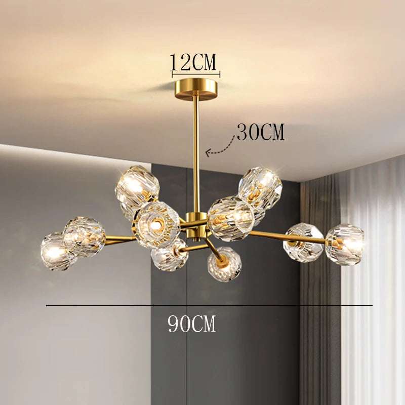 Pendant lights, luxury crystal living room chandelier, dining room Pendant lamp, ceiling light, indoor lighting