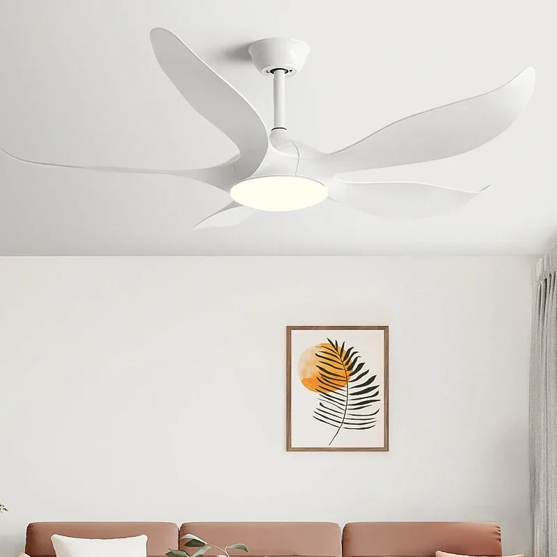 52Inch 5ABS Blade Ceiling fan with LED light and Remote Control Lamps for room fan with ceiling light home fan Used for bedroom