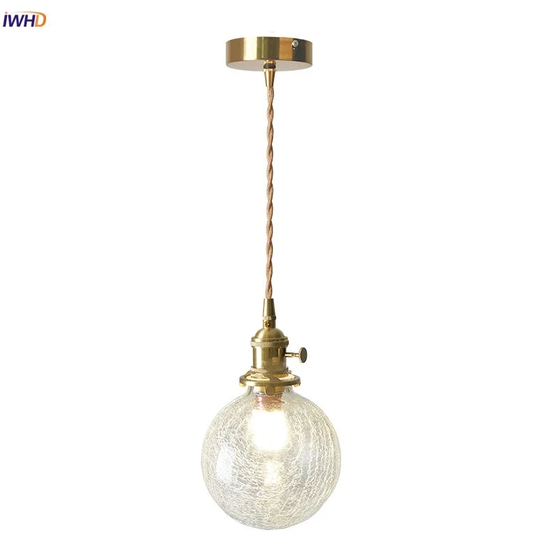 Modern Simple LED Pendant Light Fixtures Bedroom Living Room Clear Globe Glass Adjustable Bedside Lamp Luminaire Suspendu