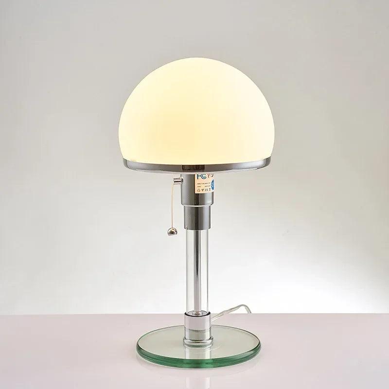 Lamp White Table Lamp Danish Designer Nordic Bedroom Bedside Simple Glass Table light for Living Room