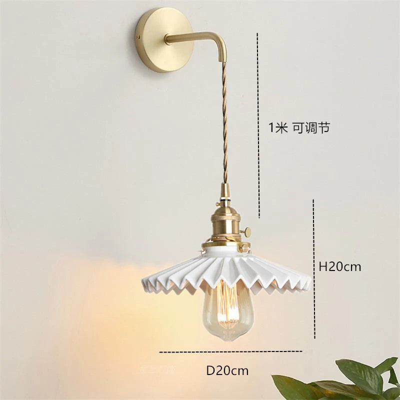 Fumi  Modern LED Minimalist Creative Pendant Light, White Ceramic pendant lamp for  Bedroom Bedside Bar Living Room kitchen isla