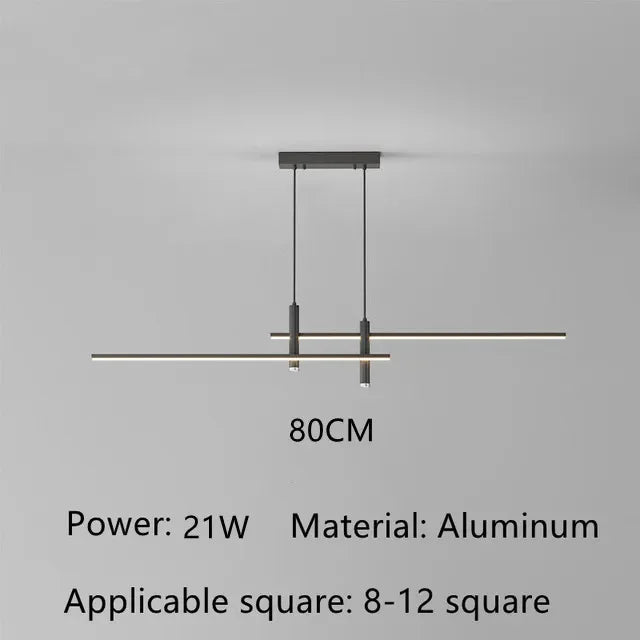 Modern Led Dining Table Chandelier Gold Black Minimalist for Kitchen Dining Room Pendant Lamp Home Decor Lighting Luster Fixture