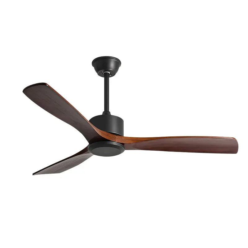 52 Inch Nordic Low floor Solid Wood Ceiling Fan Light Room Decor Fan Light Bedroom Dining Living Room Electric Fan Chandelier