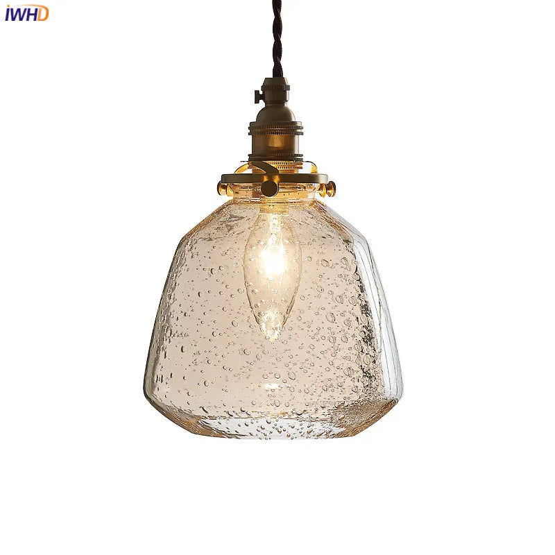 Glass LED Pendant Lamp Beside Home Indoor Lighting Coffee Bedroom Living Room Lights Copper Nordic Modern Hanglamp