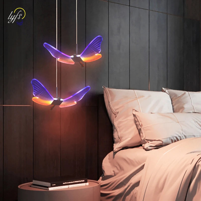 Butterfly Pendant Light Wall Lamp Indoor Lighting For Home Kitchen Dining Table Bedroom Bedside Living Room Decoration Lights