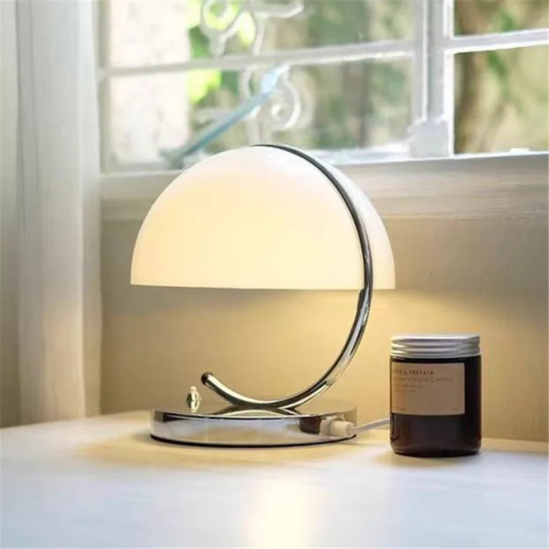 Nordic orange glass table light Bauhaus table lamp for Bedroom living room Study hotel Minimalist Designer desk lamp