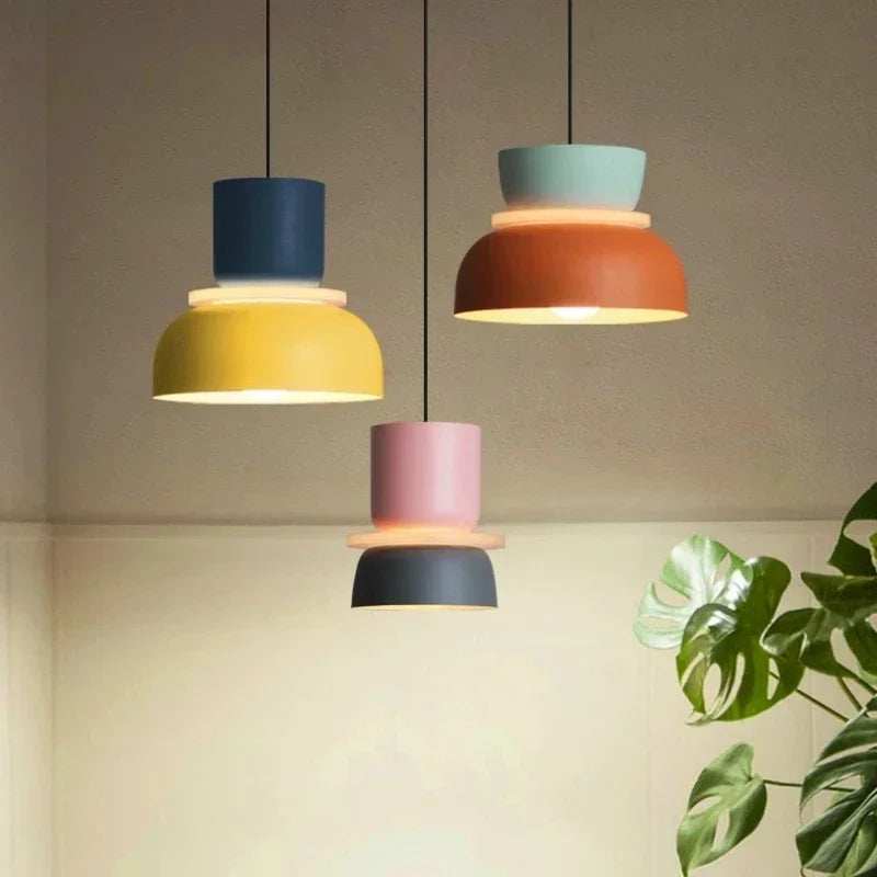 New Modern Pendant Lamp Led Nordic Hanging Suspension Bedside Living Bedroom Study Bar Dining Room Lighting Macaron Decor Lights