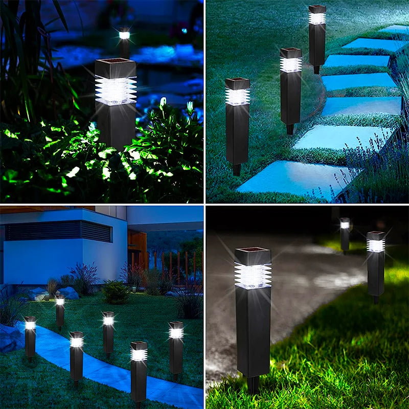 1/2/4pcs Solar Light Outdoor LED Garden Pathway Lamp Decor Waterproof Lawn Lights For Patio Yard Walkway