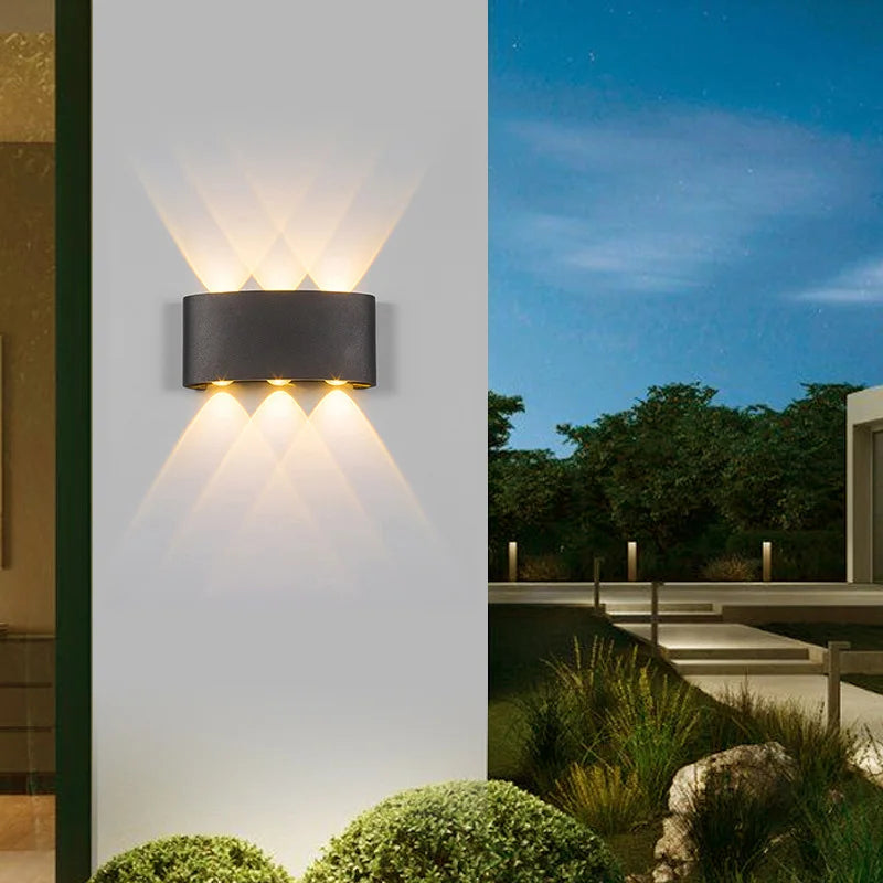 Exterior Wall Lamp Outdoor Waterproof IP65 Aluminum LED Luminous Indoor Simple Modern Garden Courtyard Villa Porch Wall Lamp