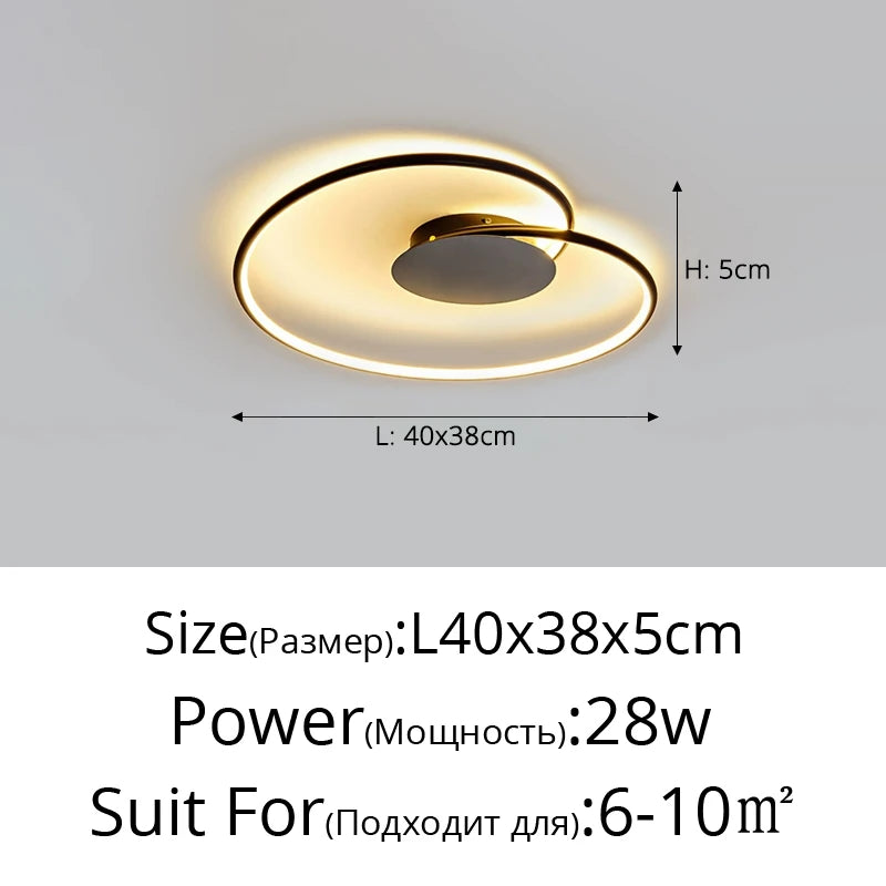 Minimalism Bedroom Ceiling Lamp Modern Creative Led Dimmable Study Living Room Ceiling Light Home Indoor Lighting Decor Fixture