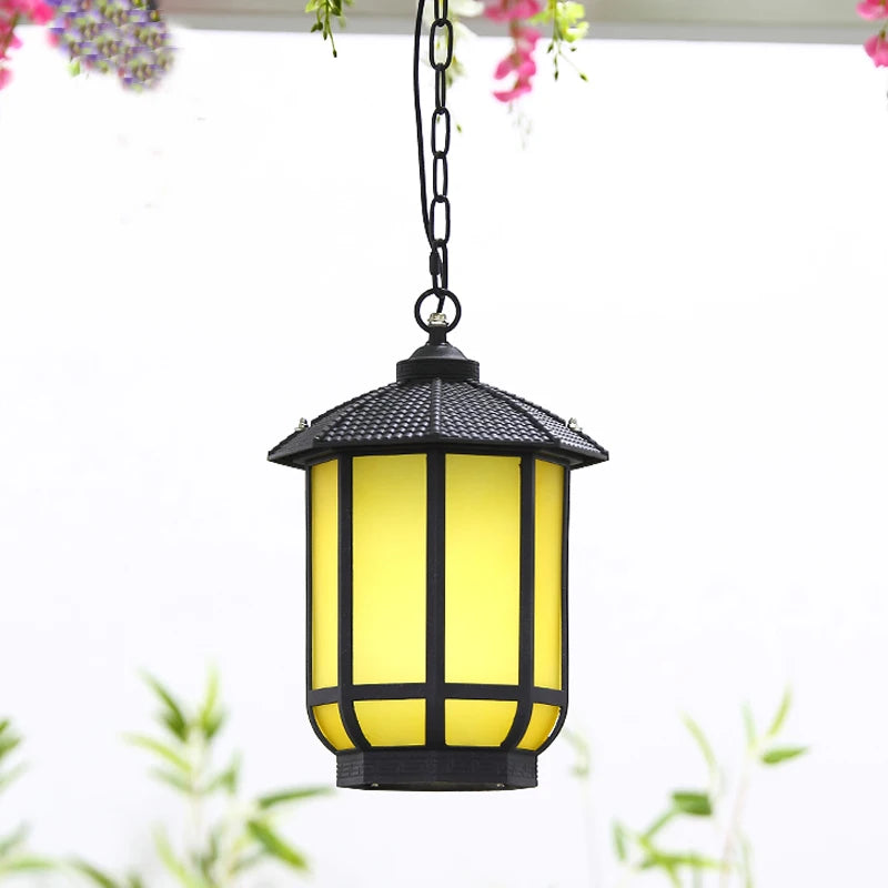 Outdoor European Style Minimalist Waterproof Balcony, Garden Pavilion Light, Courtyard Corridor Entrance Outdoor Pendant Light