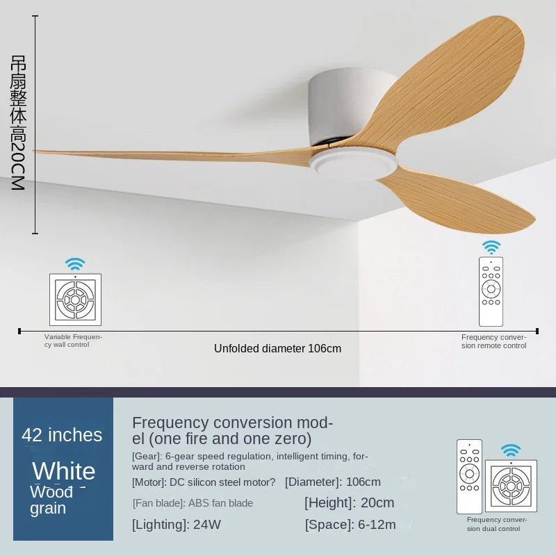 Modern Black White Low Floor DC Motor 30W Ceiling Fans With Remote Control Simple Ceiling Fan Without Light Home Fan