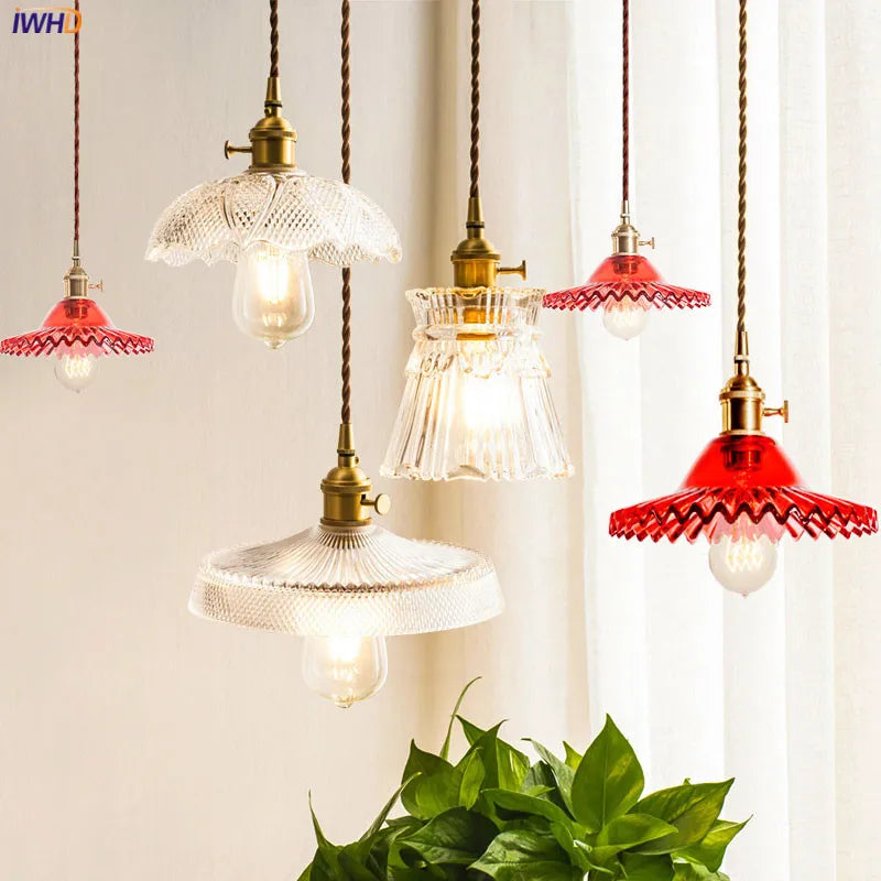 Diamond Glass LED Pendant Lamp Beside Home Indooor Lighting Bedroom Dinning Room Hanglamp Nordic Modern Hanging Lights