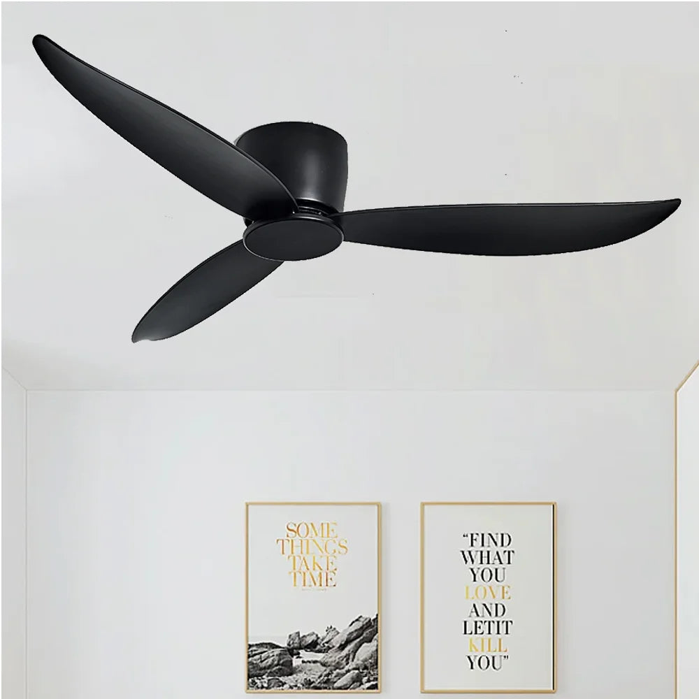 Ceiling Fan DC Motor 6 Speeds  36 42 52 Inch Remote Control Timing Fans 18CM Low Floor Loft Remote Control Fan No Lights