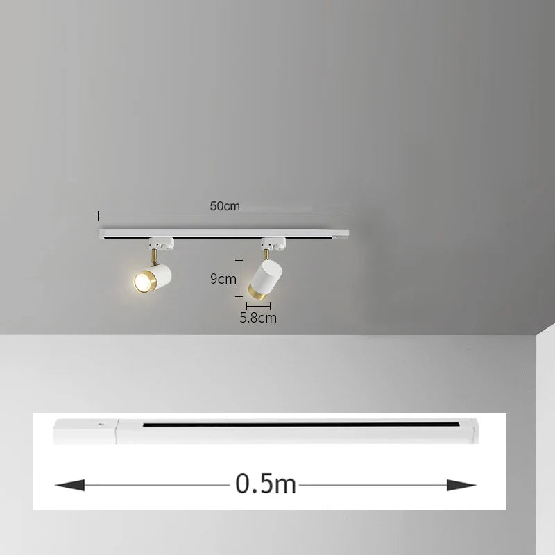 Led Ceiling Spotlight GU10 Multi Angle Adjustable Ceiling Lamp Bedroom Living Room Bar Store Decoration Track Lighting Rail Lamp