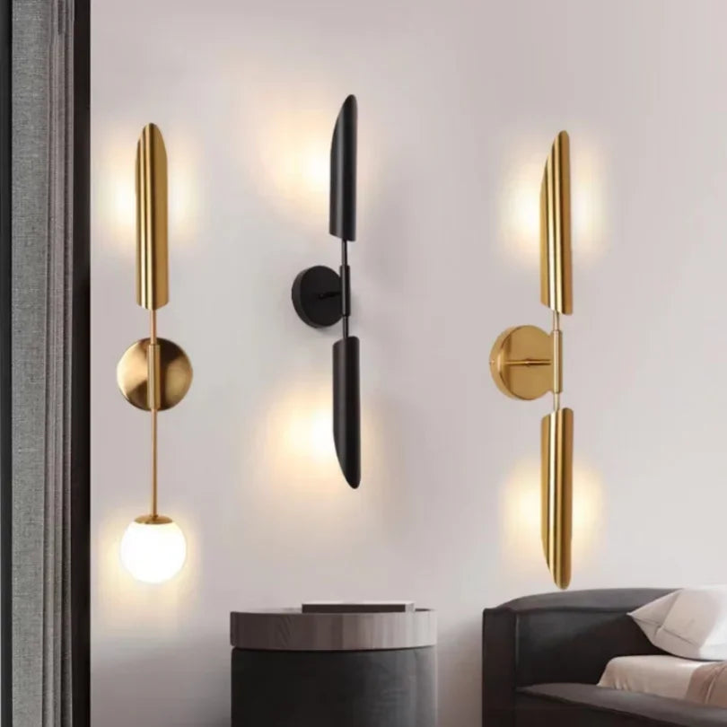 Modern Led Wall Lighting for Living Room Bedroom Bedside Sconce Light Decoration Lamp Hallway Stairs Nordic Glass Background