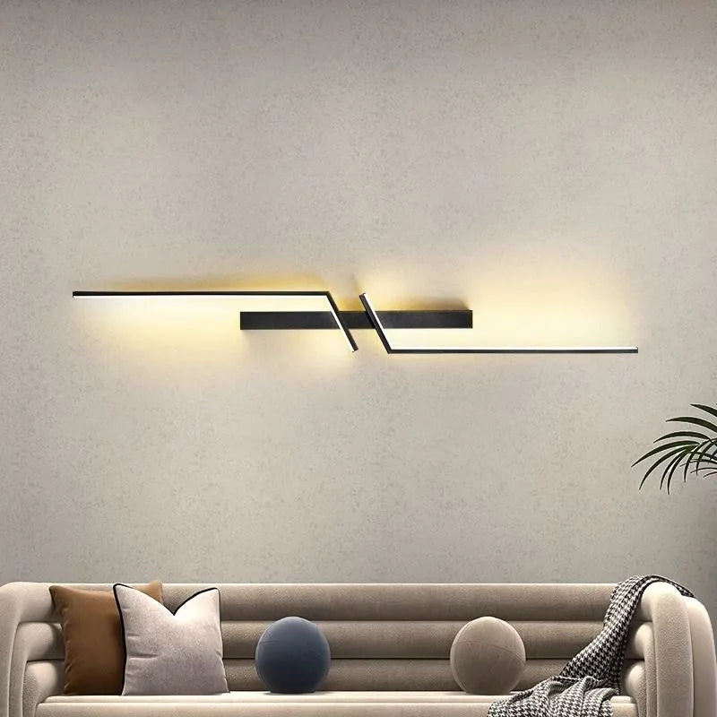 Modern LED Wall Lamp for Living Room TV Sofa Lobby Background  Bedroom Bedside Wall Lights Indoor Sconce Decor Lighting Fixture