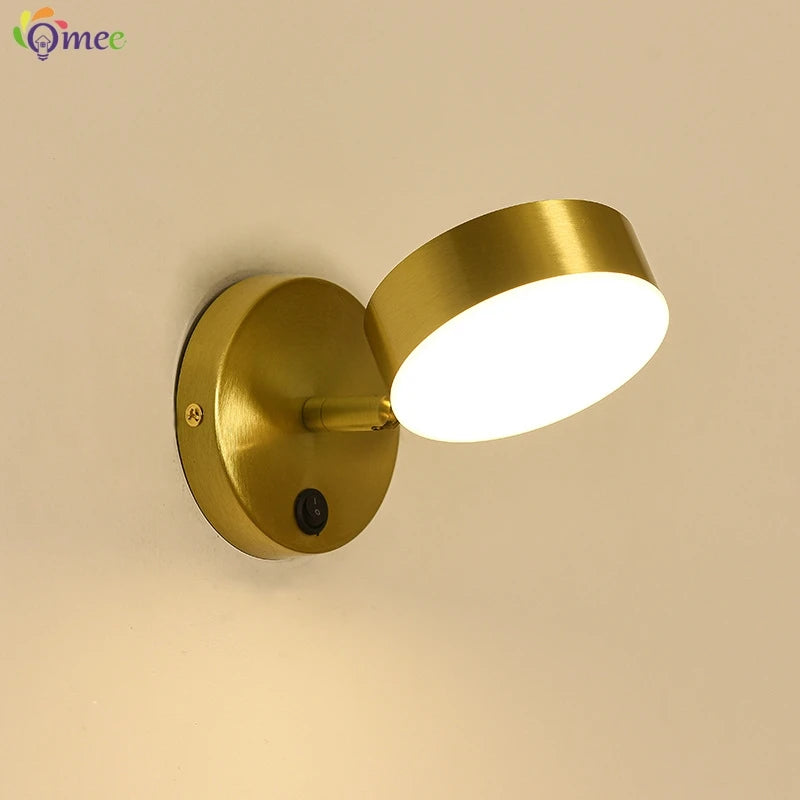 Modern Wall Lamp Bathroom Lamps Mirror Switch Stair Wall Night Light For Bedroom Bedside sconce Led Interior Small Wall Lights