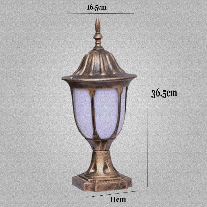 Retro fence wall headlights europe garden gatepost lamp outdoor courtyard residential wall mount light fixture