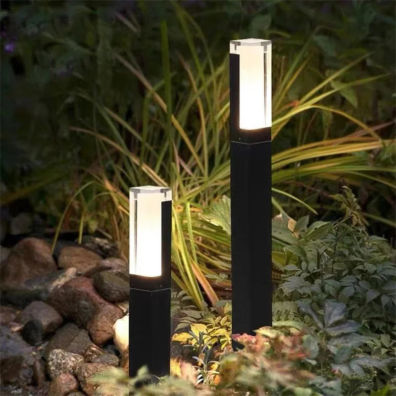 Acrylic Lawn Light Outdoor Waterproof IP65 10W LED Lighting New Aluminum Column Garden Path Garden Landscape Light AC85-265V