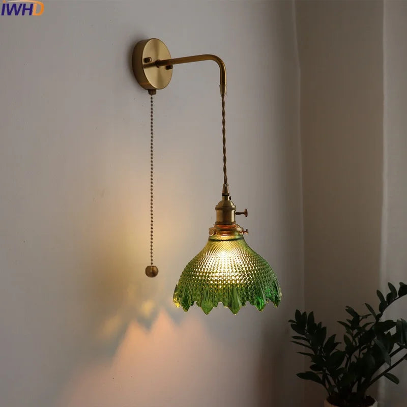 Pull Chain Switch LED Wall Lamp Sconce Home Decor House Balcony Living Room Stair Light Fixtures Nordic Modern Lamparas