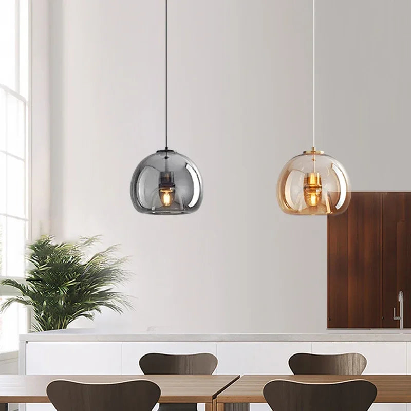 Modern Glass Pendant Lamp Loft Illumination Nordic Light Fixtures For Living Dining Room Bedside Kitchen Island Chandelier