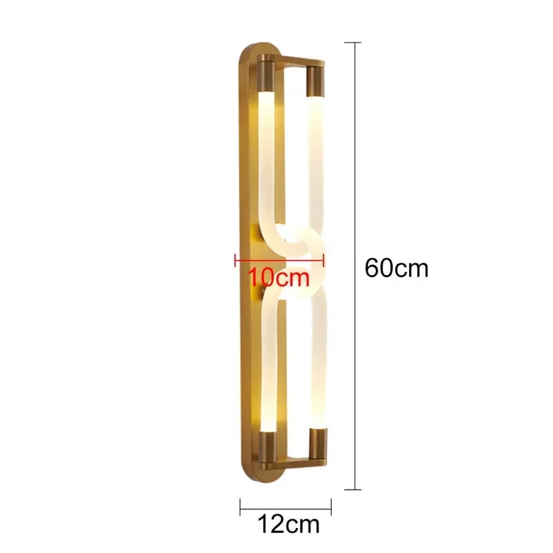 Light Luxury LED Wall Light Modern Acrylic Double Head Wall Light Living Room Bedroom Corridor Hotel Bedside Decorative Lamp