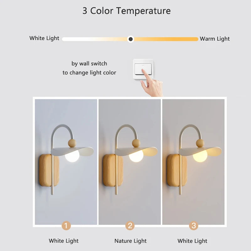 Art Wood Wall Light Nordic Wall Sconce Lamp Living Room Wall Lamps for Study Office Flat Restaurant Indoor Fixture LED G9