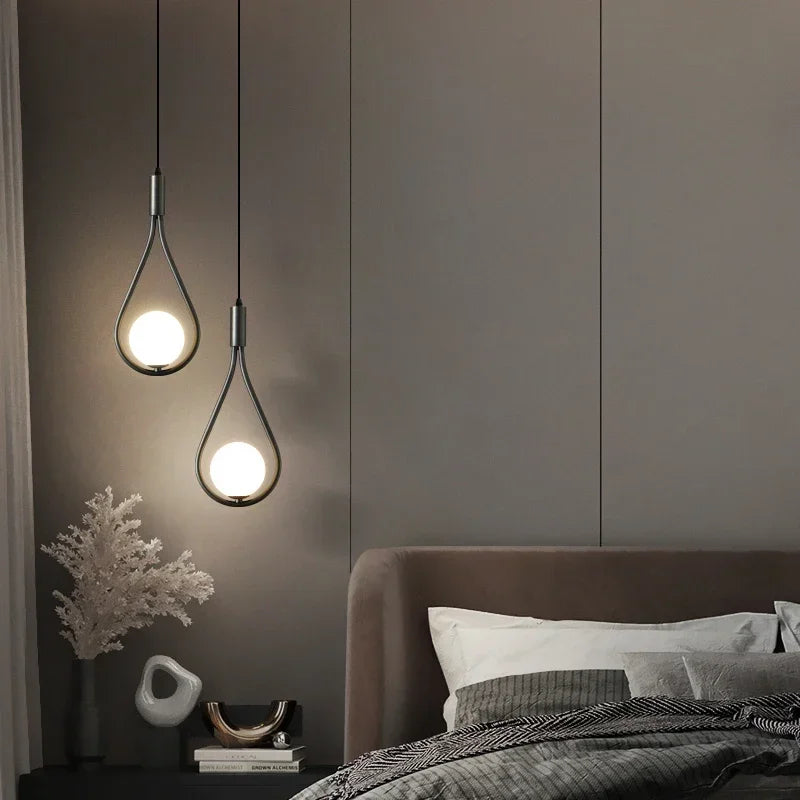 Nordic Light Luxurious Bedside Small Chandelier Modern Simple Creative Bedroom Restaurant Bar Decorative Lamps and Lanterns