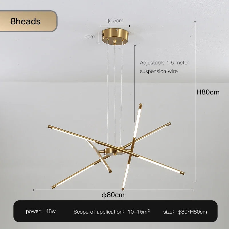 Nordic Hanging Chandelier For Living Room Dining Room Bedroom Kitchen Golden Room Decoration Loft LED Ceiling Light Home Lamps