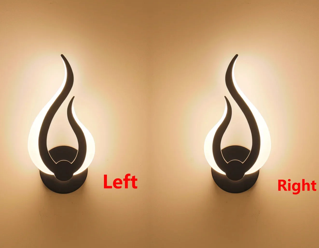 LED Light Modern Wall Lamp Acrylic Sconce 10W AC90-260V Flame Shape Indoor Bathroom Bedroom Living Room Hallway Art Decoration