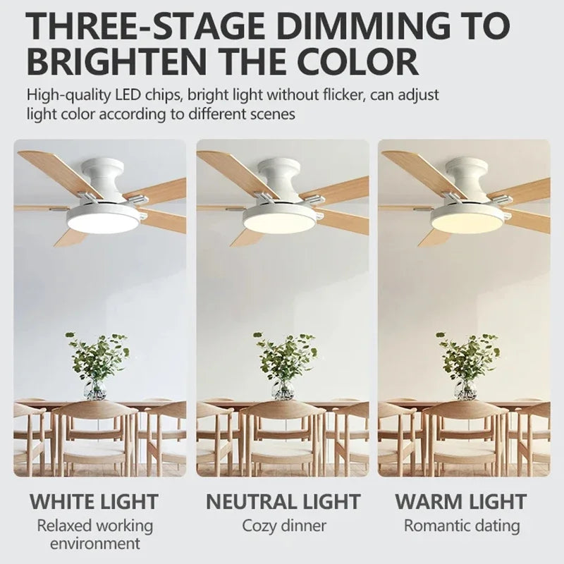 56Inch Fan Llights 2023 Year New Style Low Floor Ceiling Fan Light Living Room Indoor With Fan Chandelier 110V 220V