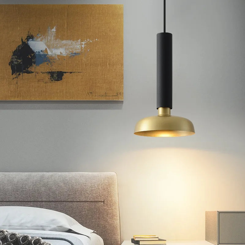 Nordic Industrial Pendant Light Bedroom Bedside Chandelier Modern Living Room Bar Restaurant Pendant Lamp Hotel Brass Chandelier