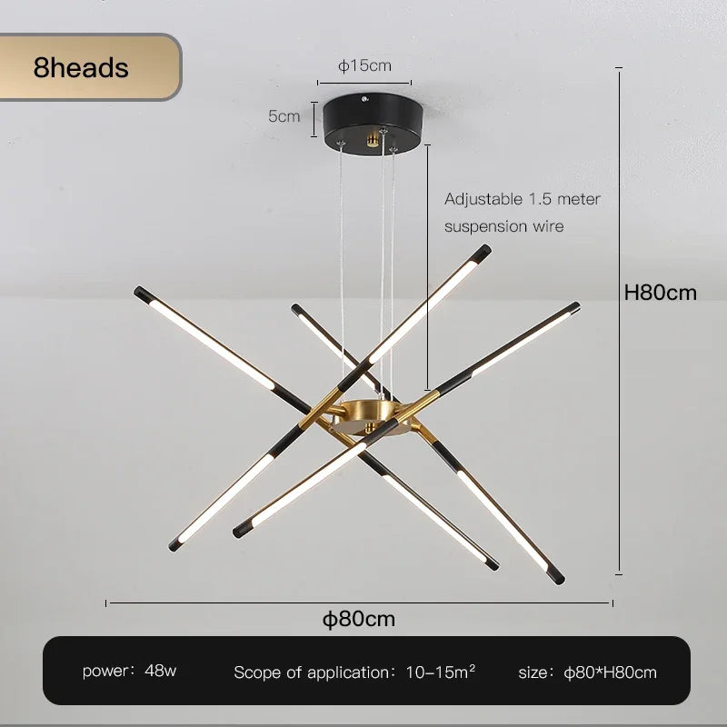 Nordic Hanging Chandelier For Living Room Dining Room Bedroom Kitchen Golden Room Decoration Loft LED Ceiling Light Home Lamps