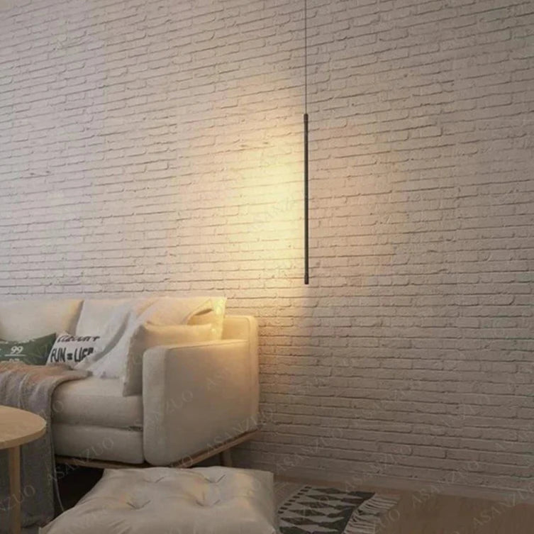 Bedroom Bedside Light LED Pendant Light for Living Room Adjustable Line Strip Hanging Lamp TV Wall Home Decor Modern Fixture