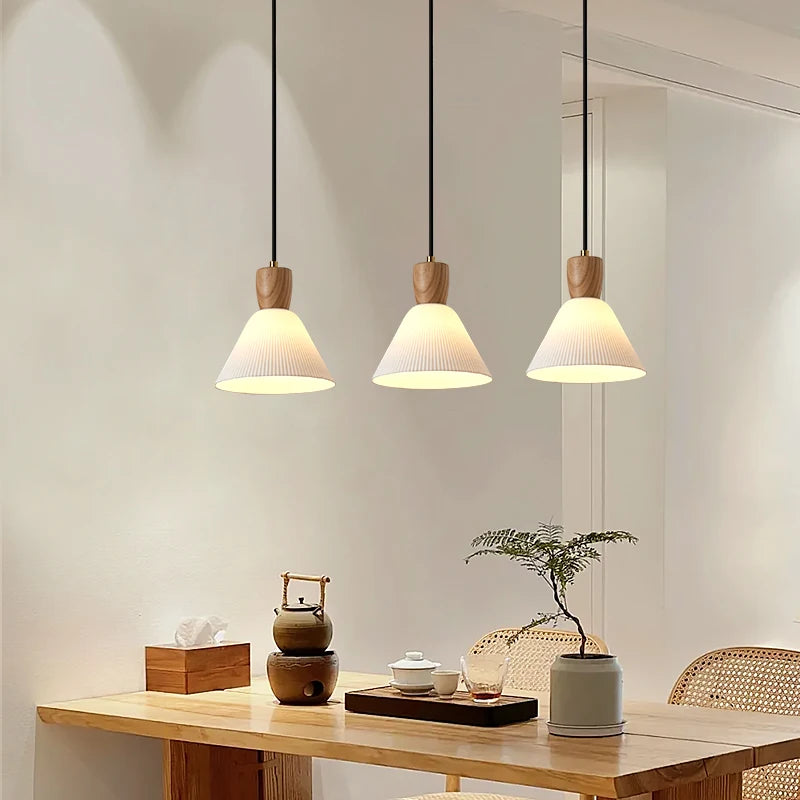 Mini Ash Ceramic LED Pendant Light Fixtures Home Indoor Decor Bedroom Beside Bar Restaurant Living Room Modern Hanging Lamp