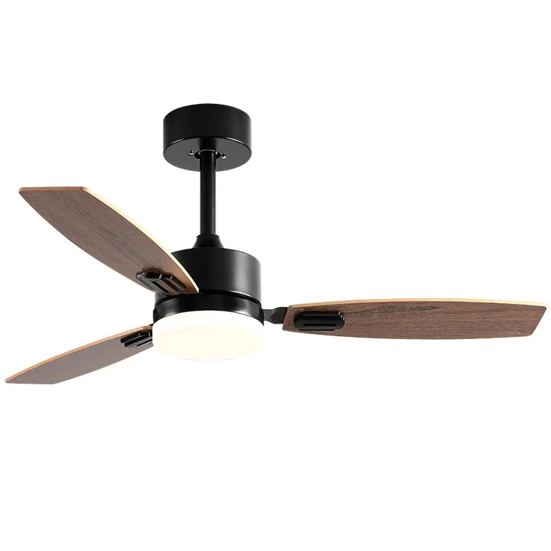 42/52inch 3/5 wood blade DC 35W pure cooper Motor ceiling fan wiht 18W LED Light and Remote Control Restaurant fan