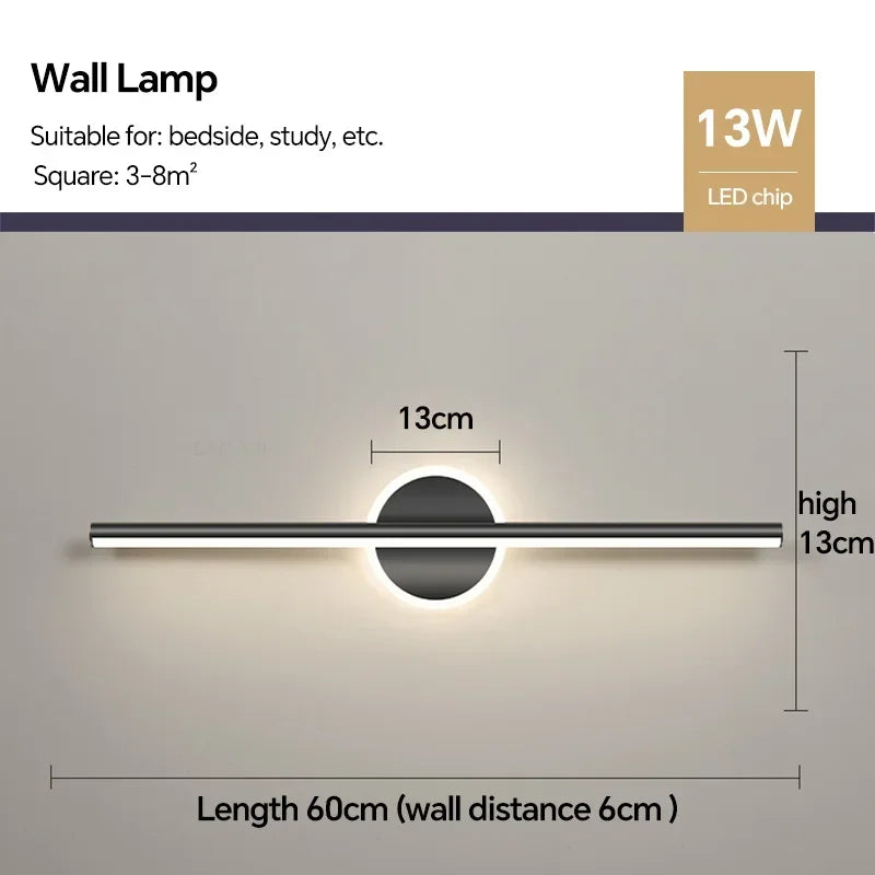 Modern LED Wall Lamp Bathroom Mirror Lights for Living Room Bedroom Makeup Lamp Decor Bath Wall Sconce Luster Fixtures Lighting