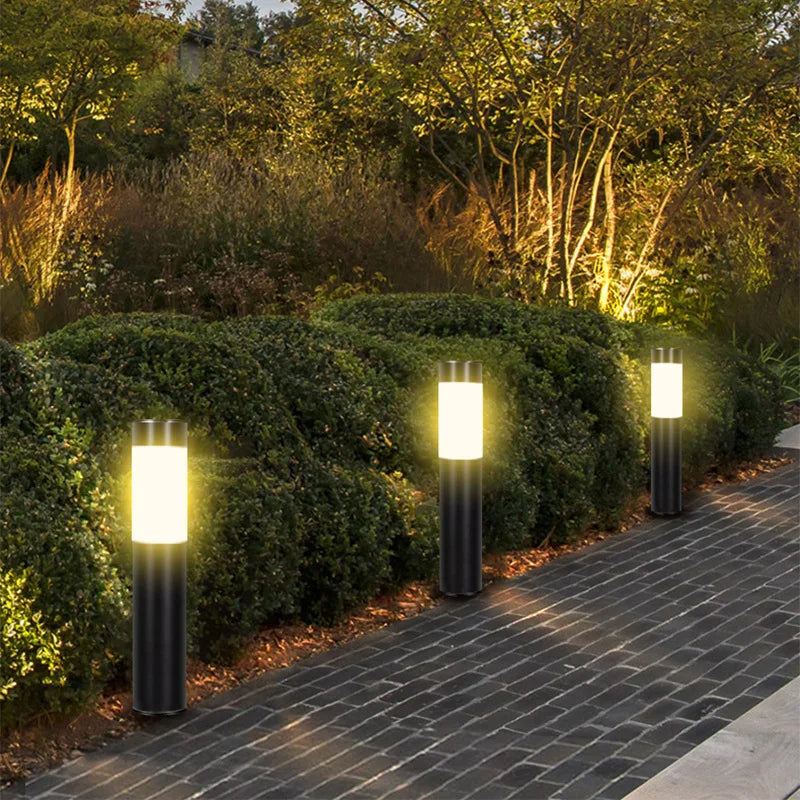 LED Pathway Light Solar Garden Outdoor Waterproof Stainless Steel Landscape Smart Yard Lawn Street Lamp Lights Lamp  Decoration