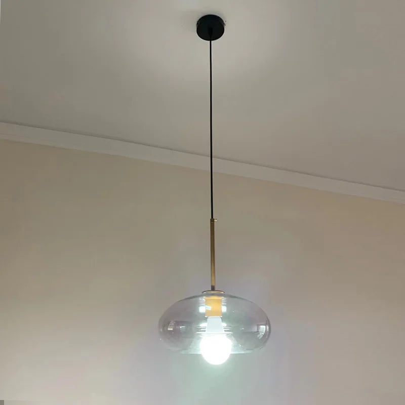 Nordic Industrial Glass Pendant Lights for Dining Room Kitchen Fixture E27 Hanging Lamp Restaurant Bar Loft Decor Chandelier