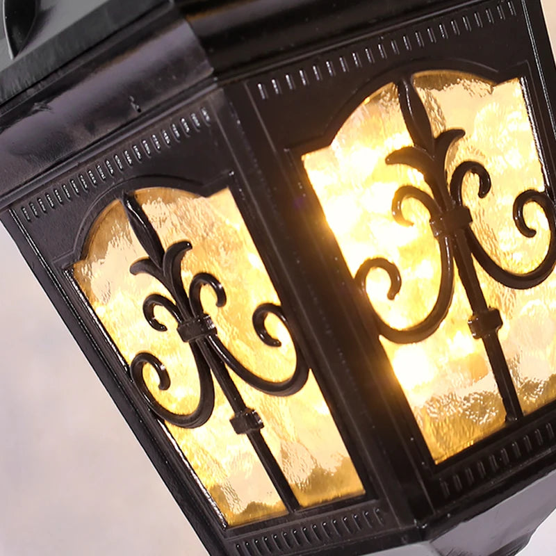 European style outdoor waterproof chandelier outdoor villa garden lamp retro balcony aisle corridor