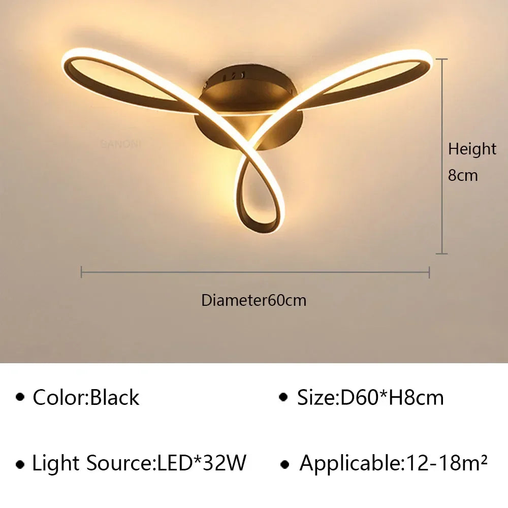 Modern LED Ceiling Lamp Chandelier for Living Dining Room Bedroom Corridor Aisle Balcony Home Decoration Lighting Fixture Lustre