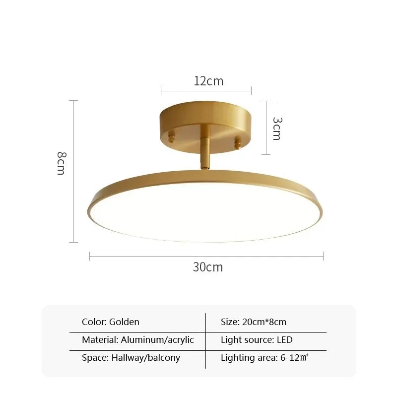 Nordic LED Ceiling Light Modern Simple Adjustable Angle Lamps For Aisle Study Room Balcony Bedroom Entryway Illumination Fixture