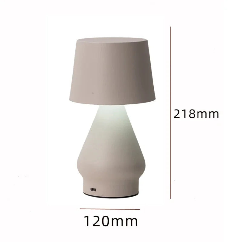 Creative Table Lamp Decoration USB Iron Desk Rechargeable Dimming Light For Home Indoor Bedroom Dining Bar LED Decor Table Lamp