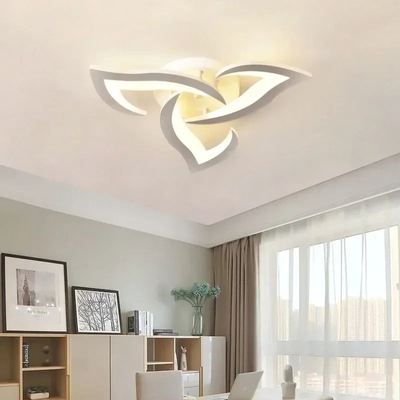 Modern LED Ceiling Lights Indoor Decoration 3/5 Heads Iron Lanterns For Living Room Bedroom Study Cloakroom Illumination Fixture